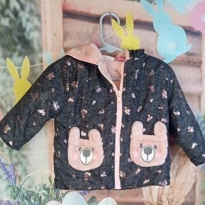 🛝 Penelope Mack Plush Pink Bear Kids Jacket